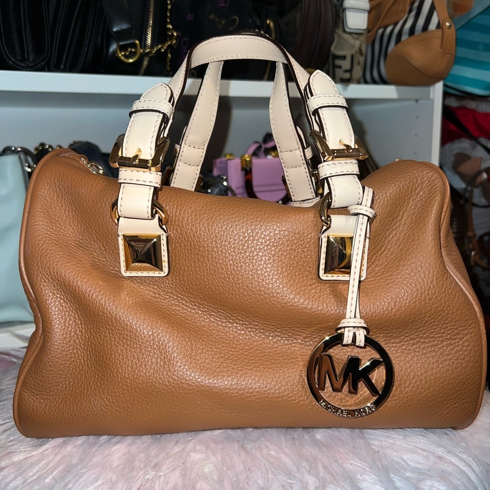 Michael Kors Grayson Large Satchel Camel